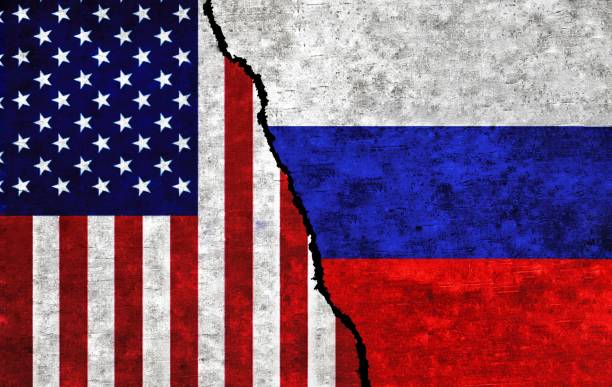istock Russia and USA flags together. America and Russia relations 1491546556
