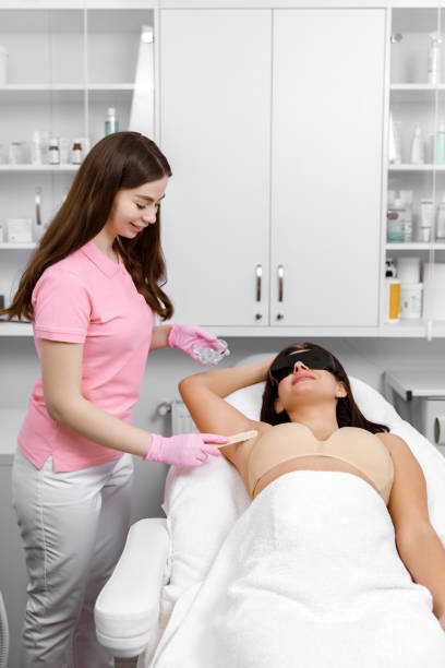istock Beauty Epilation,Hair removal,Applying gel 1491546790