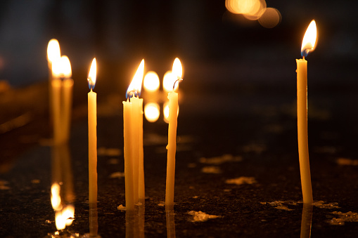 Candles in Armenian church