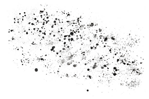 istock Splatter of black paint isolated on a white background. Stock photo 1491555470