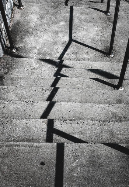 istock Deep shadows on an outdoor stairway 1491558110