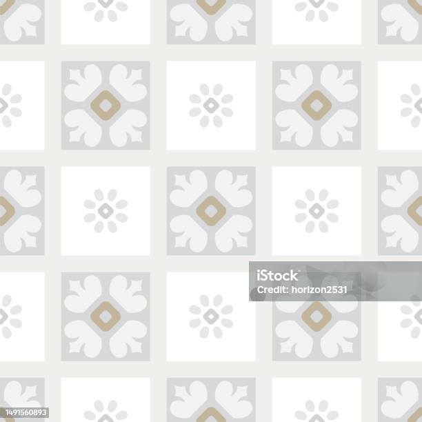 Tile Pattern Vector Stock Illustration - Download Image Now - Damask ...