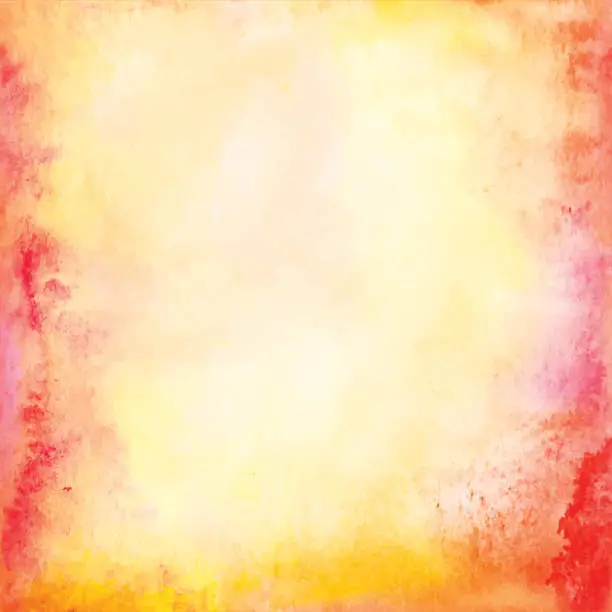 Vector illustration of Abstract red-yellow watercolor background.