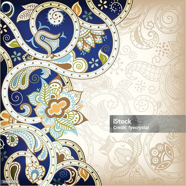 Abstract Blue Floral Stock Illustration - Download Image Now - Abstract, Asia, Asian and Indian Ethnicities