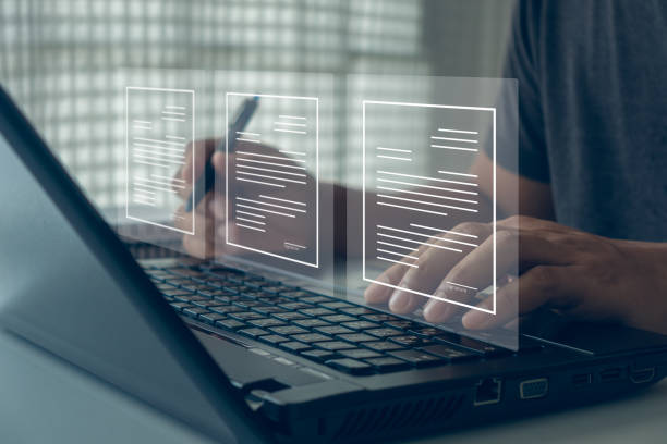 istock A businessman uses a pen to sign electronic documents on digital documents on a virtual screen. Paperless workplace, e-signing, electronic signature, document management. Online business contract. 1491584047