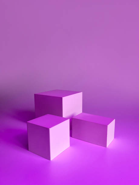 istock Realistic pink stand podium with square overlay background. Luxury geometric forms. Abstract minimal scene for mockup products, square stage for showcase, promotion display. 1491592972