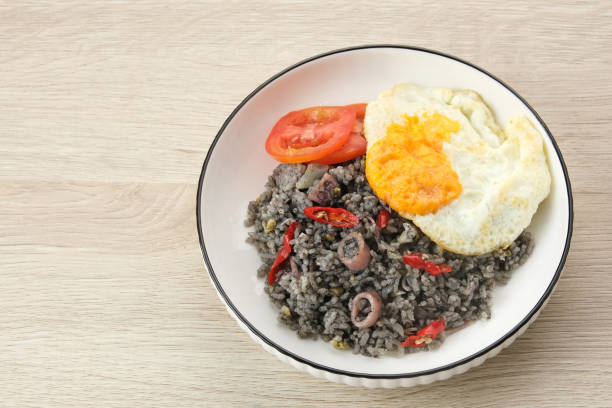 Nasi Goreng Cumi Hitam or Black Squid Fried Rice