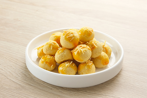 Nastar Cookies with pineapple jam inside. Familiar during the month of Ramadan and Idul Fitri.