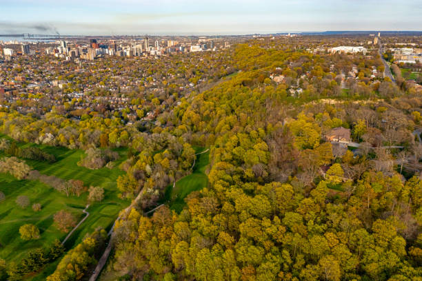 istock Aerial view of Chedoke Stairs Cliffview Park, Hamilton, Canada 1491601885