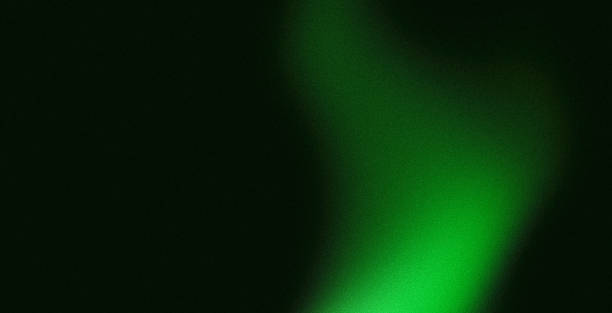 istock Green grainy color flow on black background, noise texture effect, wide banner website header design, copy space 1491603551