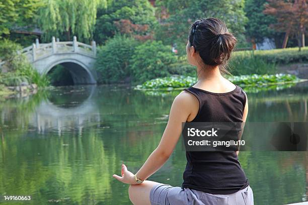 Yoga Stock Photo - Download Image Now - Meditating, Rear View, Nature