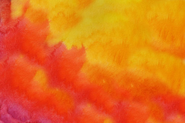 Yellow fiery orange red purple abstract watercolor. Color gradient, ombre, mix. Art colorful background. Yellow fiery orange red purple abstract watercolor. Color gradient, ombre, mix. Art colorful background for design. Paper, brush, splash, liquid. burnt orange paint stock pictures, royalty-free photos & images