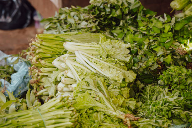 istock Fresh vegetables on display in a traditional market 1491615907
