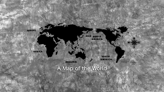 Grungy map of the world