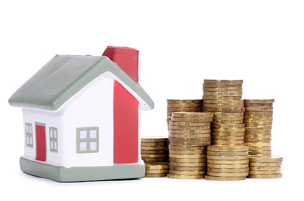istock Toy small house and coins 149162064