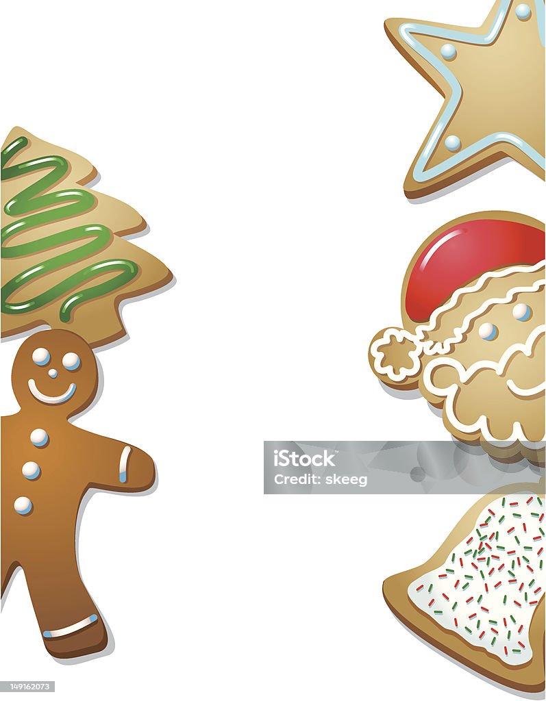 Christmas Cookie Frame 5 holiday cookies make a border  Cookie stock vector