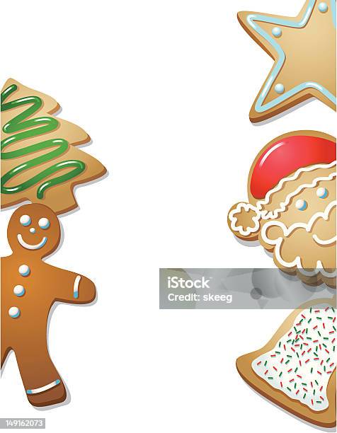 Christmas Cookie Frame Stock Illustration - Download Image Now - Cookie, Border - Frame, Vector