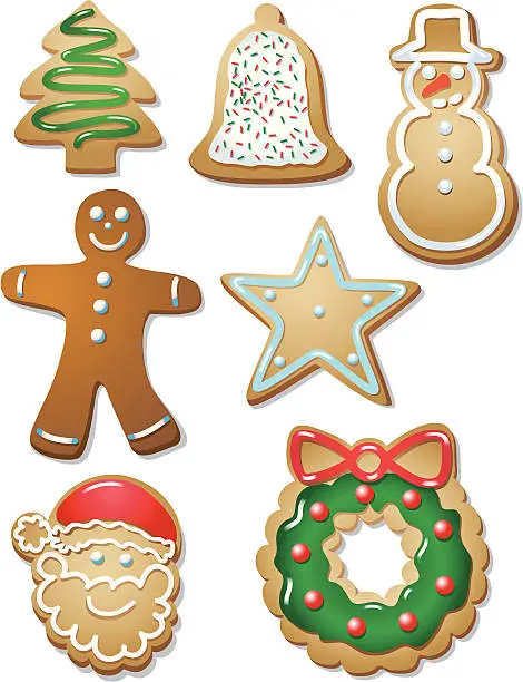 Vector illustration of Christmas Cookies