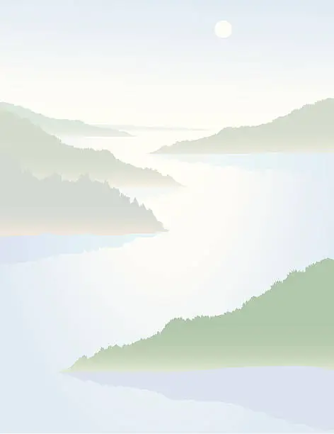 Vector illustration of Hazy River
