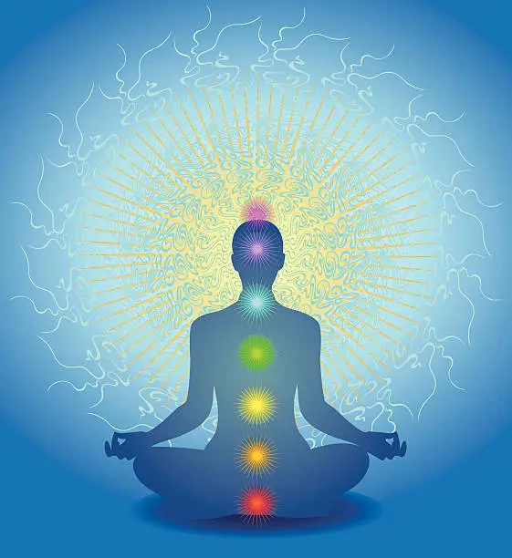 Vector illustration of Chakra Meditation