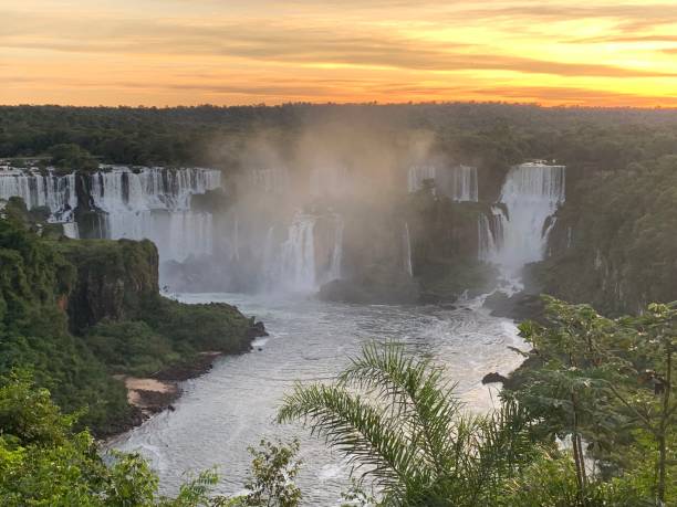 istock Sunset at Iguacu Falls, Brazil 1491624370