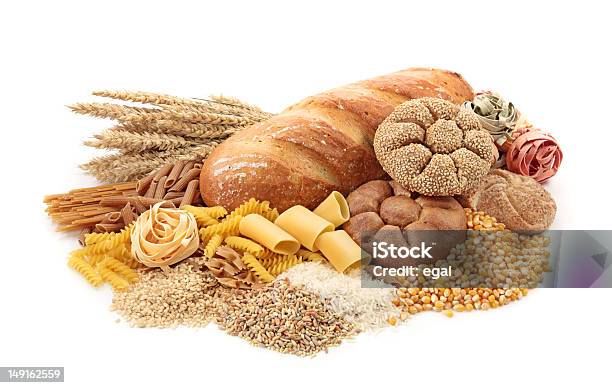 Alimenti Ricchi Di Carboidrati - Fotografie stock e altre immagini di Carboidrato - Cibo - Carboidrato - Cibo, Carboidrato - Componente di organismo vivente, Pane