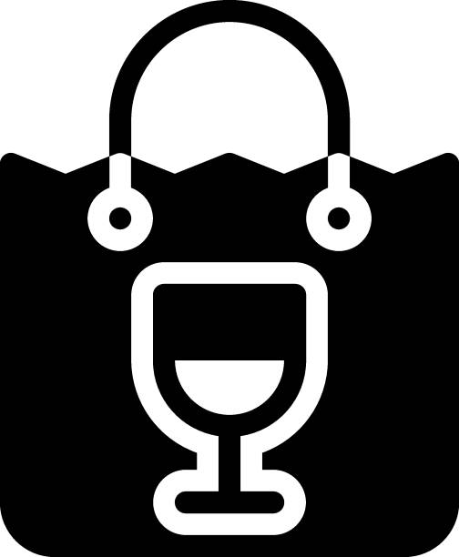 bag bag Vector illustration on a transparent background. Premium quality symmbols. Glyphs vector icons for concept and graphic design. glass of milk transparent background stock illustrations