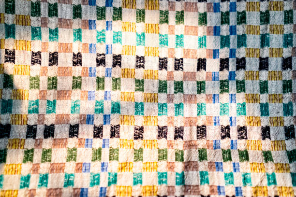 istock The picture shows the fibers and patterns of the fabric with a multi-colored checkered pattern. 1491633461