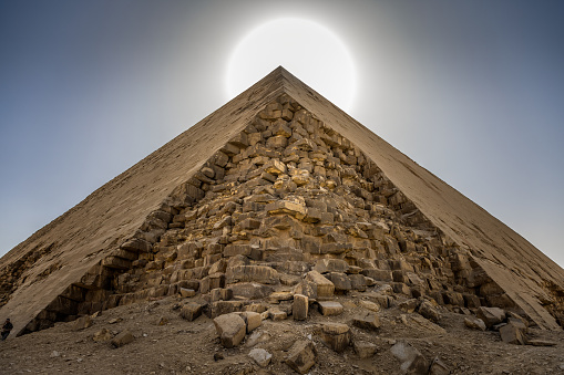 The Bent Pyramid located at the royal necropolis of Dahshur, Egypt