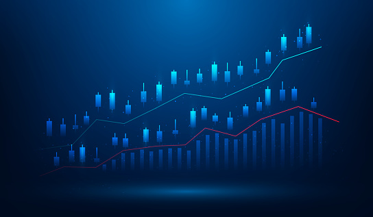 Grafik Investasi Bisnis Diagram Teknologi Peningkatan Stok Pertumbuhan