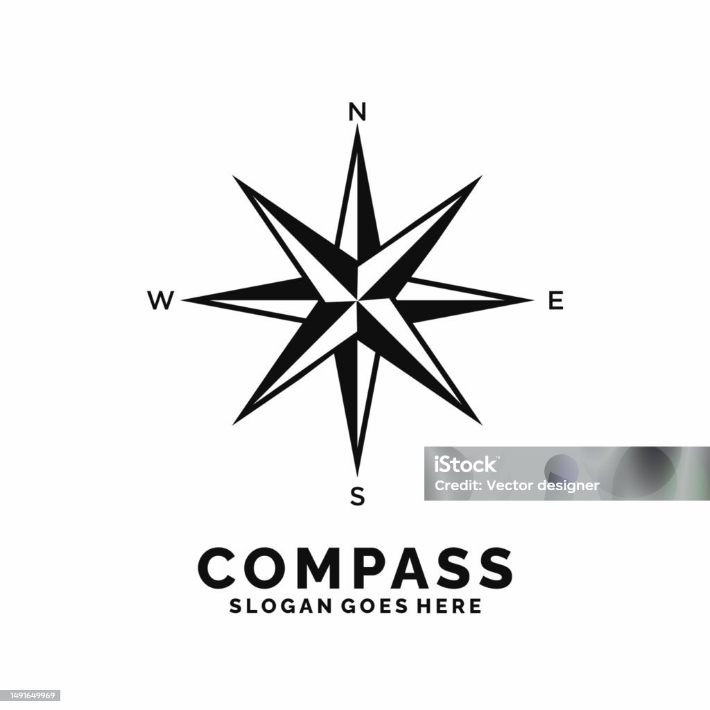 Compass Logo Design Vector Illustration Stock Illustration - Download ...