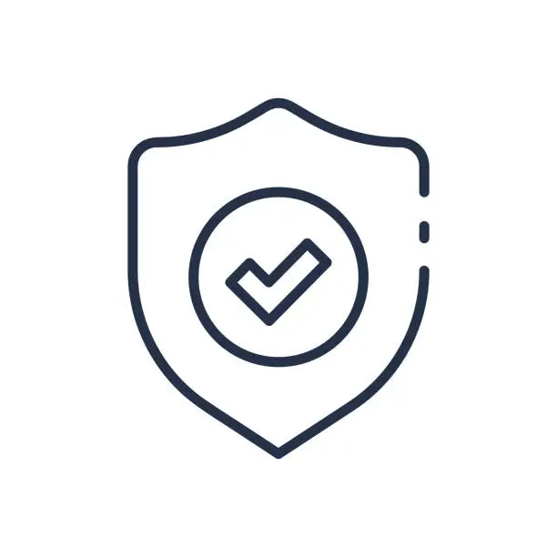 Vector illustration of Security thin lines icon