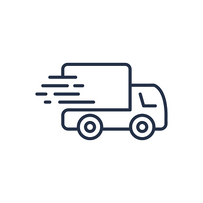 Fast shipping thin lines icon