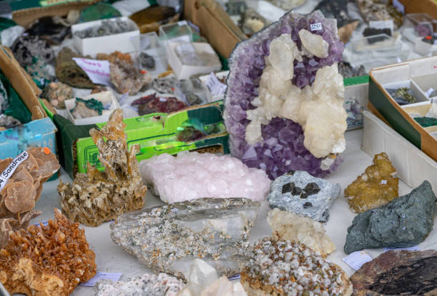 istock Mineral stones  gem stone on the market 1491662152