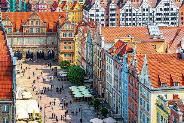 istock Historical street in Gdansk, tourist route 1491663279