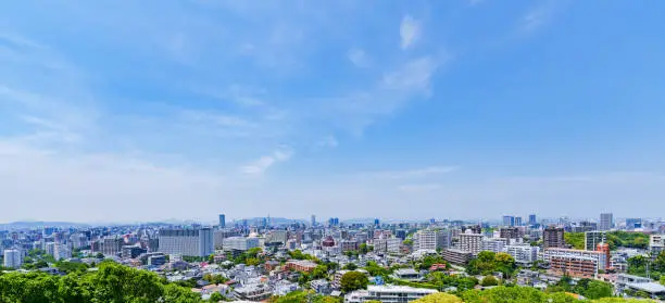 Photo of Landscape of Fukuoka city in Japan