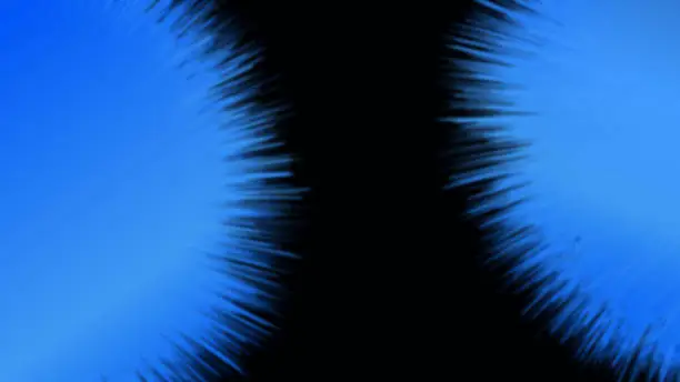 Vector illustration of Modern abstract blue gradient fur style texture on black background