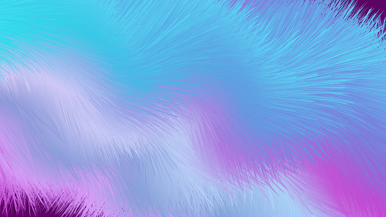 Modern abstract blue gradient fur style texture on black background
