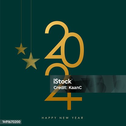 istock 2024. Happy New Year. Abstract numbers vector illustration. Holiday design for greeting card, invitation, calendar, etc. vector stock illustration 1491670200
