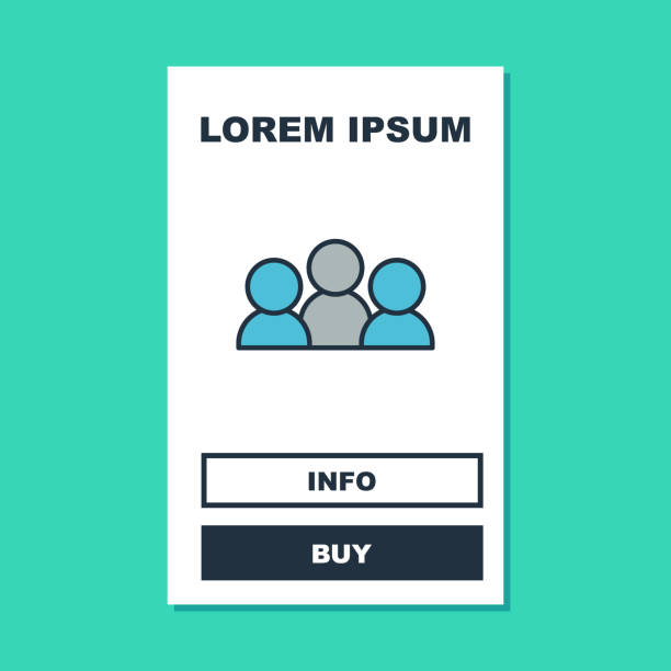 istock Filled outline Meeting icon isolated on turquoise background. Business team meeting, discussion concept, analysis, content strategy. Presentation conference. Vector 1491671430