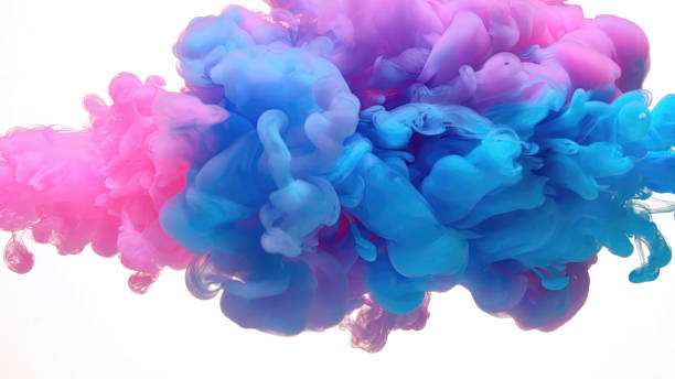 istock Pink and blue color paint 1491675207