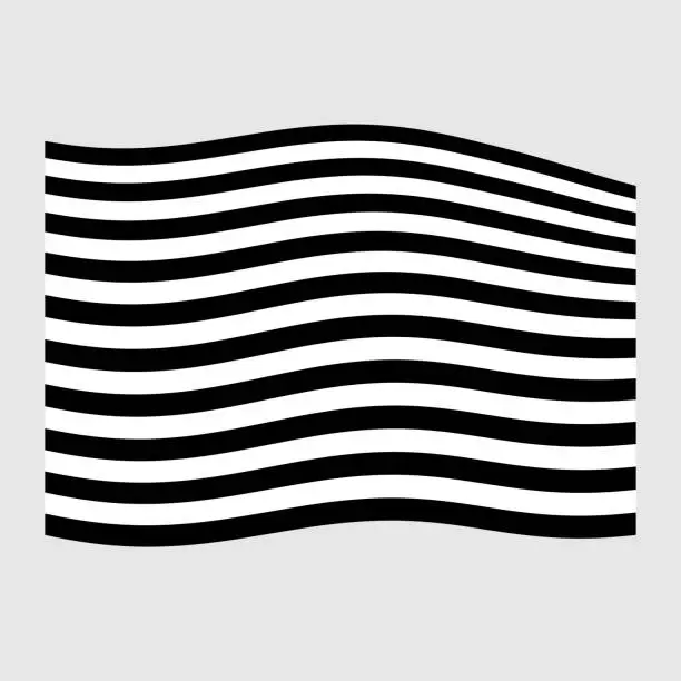 Vector illustration of Striped flag template