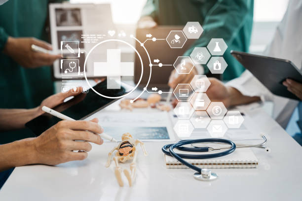 istock Medical team working on digital tablet healthcare doctor technology tablet using computer analyzed the results of medical reports at the hospital. 1491677759