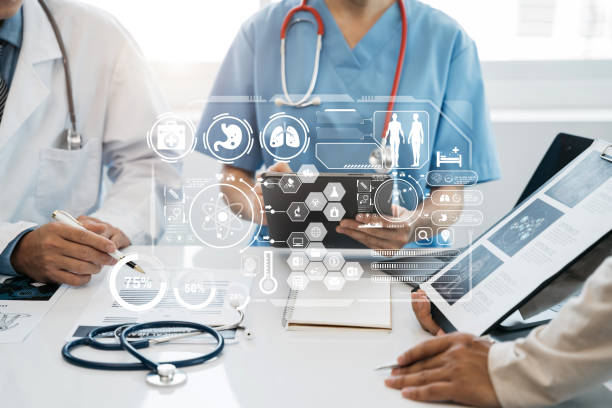 istock Medical team working on digital tablet healthcare doctor technology tablet using computer analyzed the results of medical reports at the hospital. 1491677788