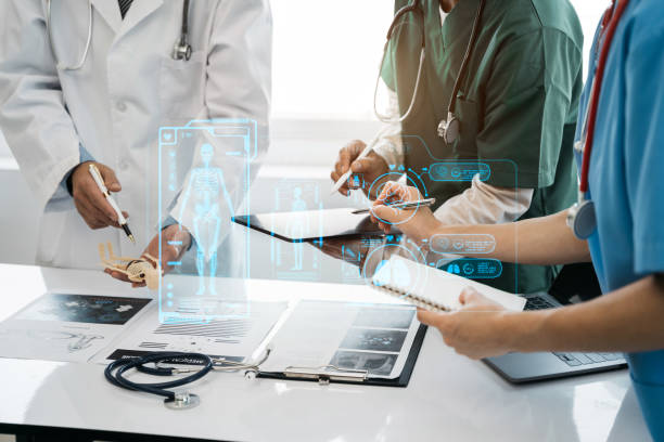 istock Medical team working on digital tablet healthcare doctor technology tablet using computer analyzed the results of medical reports at the hospital. 1491677798