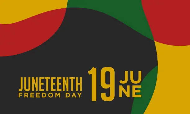 Vector illustration of Juneteenth Freedom Day Background Design.