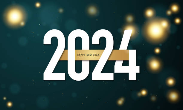 2024년 새해 복 많이 받으세요 배경 디자인. - happy new year 2024 stock illustrations
