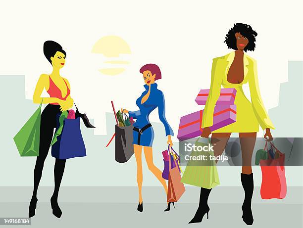 Vetores de Meninas De Compras e mais imagens de Loja de Roupas - Loja de Roupas, Origem Africana, África