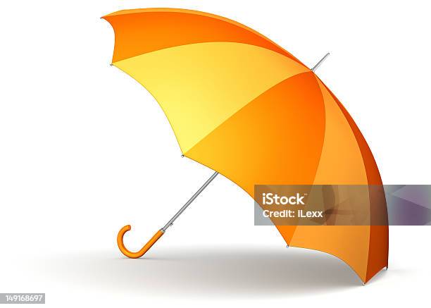 Klasyczne Pomarańczowy Parasol - zdjęcia stockowe i więcej obrazów Bez ludzi - Bez ludzi, Biały, Biznes