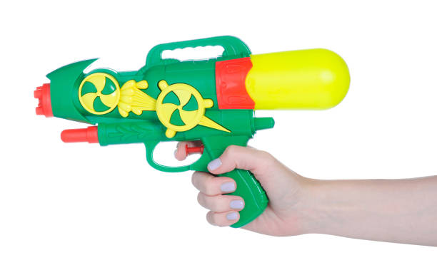 istock Water gun toy in hand 1491690153